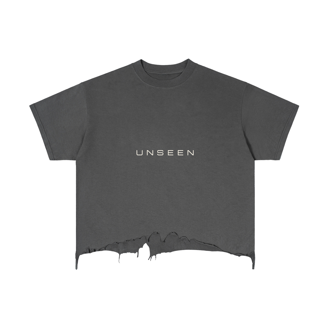 Vintage Wash Boxy Tee — Distressed Hem