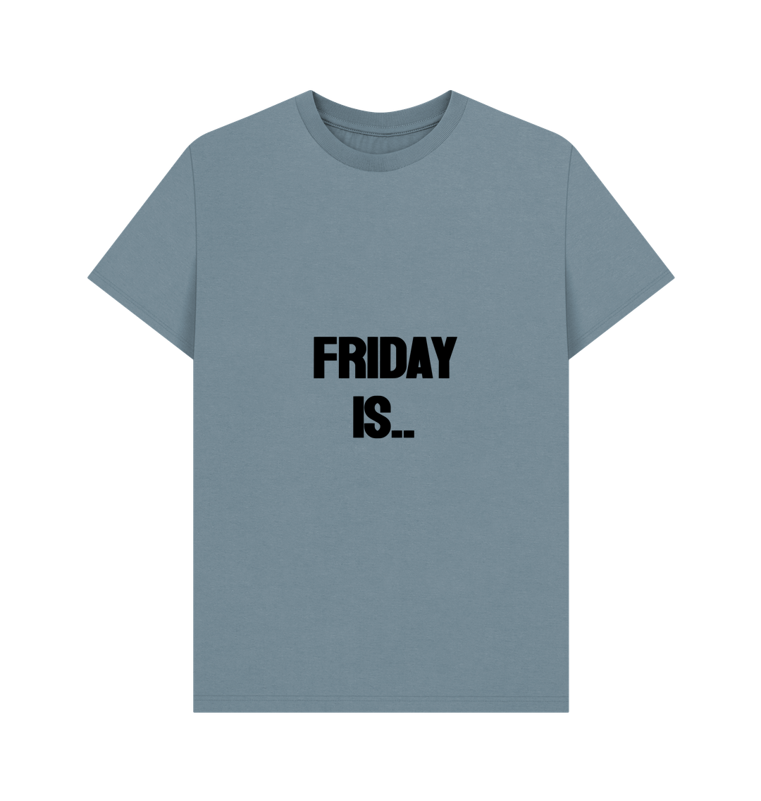 Stone Blue Printed T-shirt Front