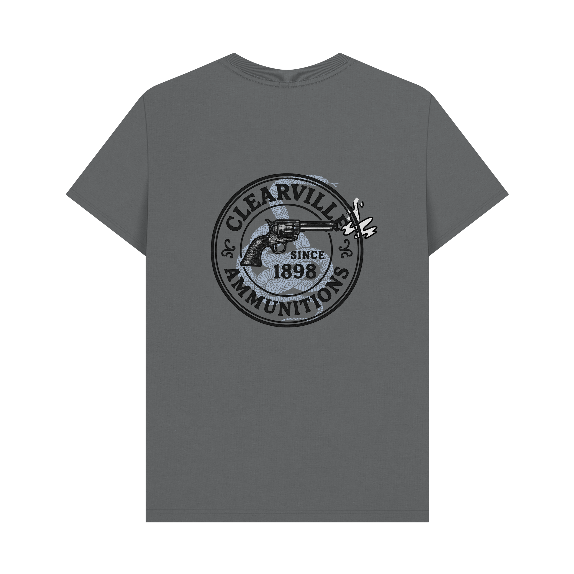 Slate Grey Printed T-shirt Back