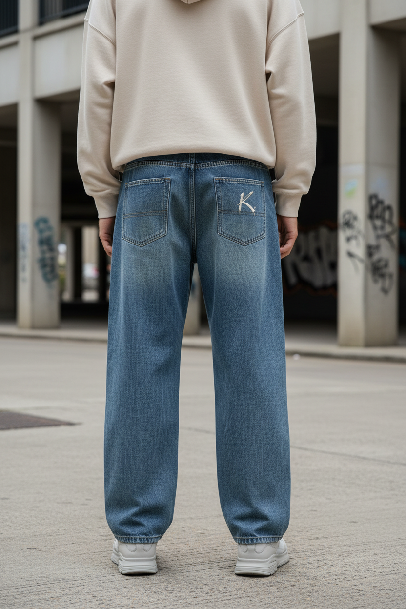 Women’s Vintage Wash Wide Leg Jeans