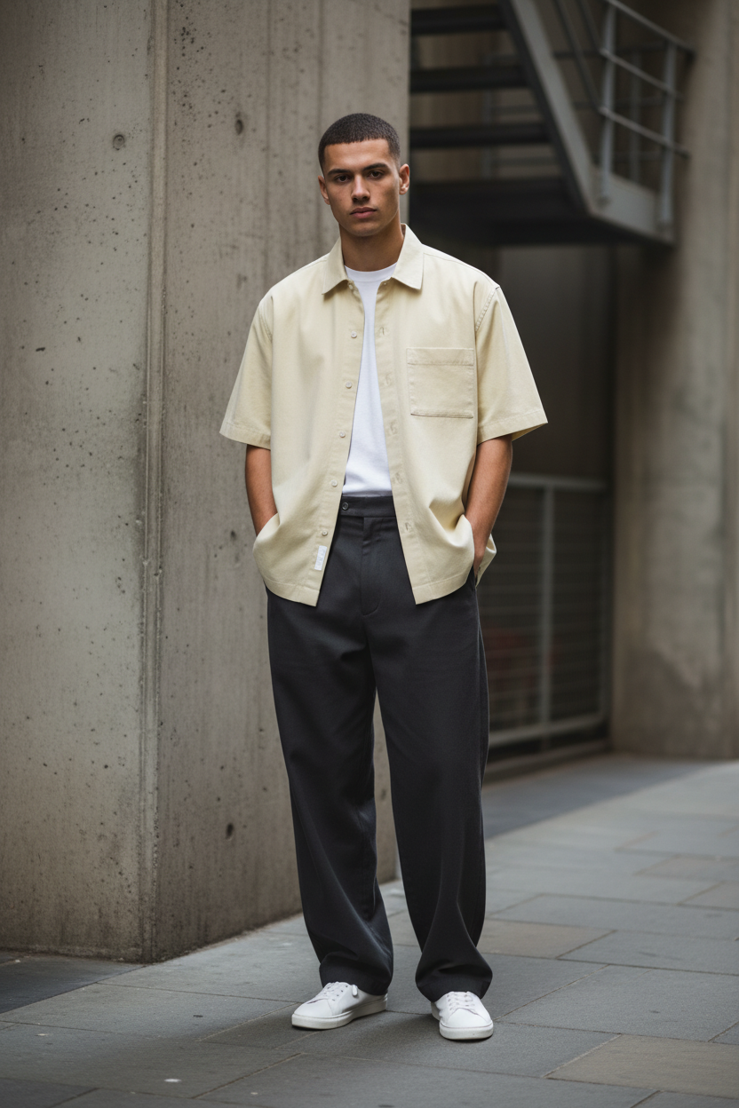 Boxy Patch Pocket Short Sleeve Shirt