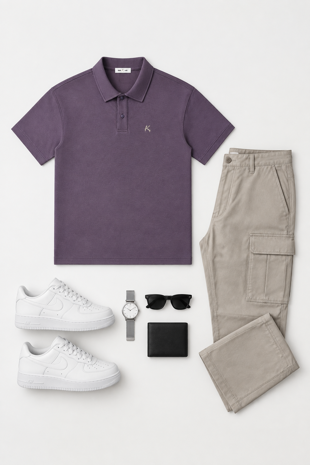 ODMPOD 250GSM Drop Shoulder Polo Shirt in navy, featuring a relaxed fit and classic collar on a white background.