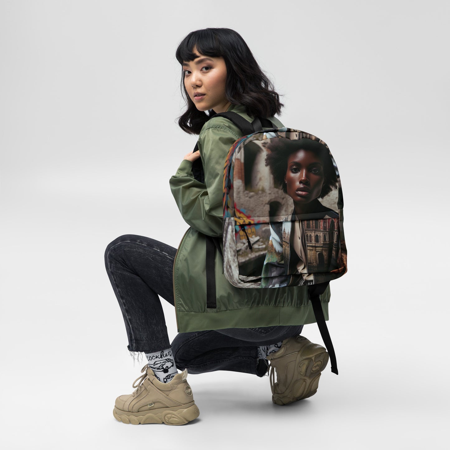 Urban Girl Custom Print  Backpack - Premium Backpack from Craftklart.store - Just $39! Shop now at Craftklart.store