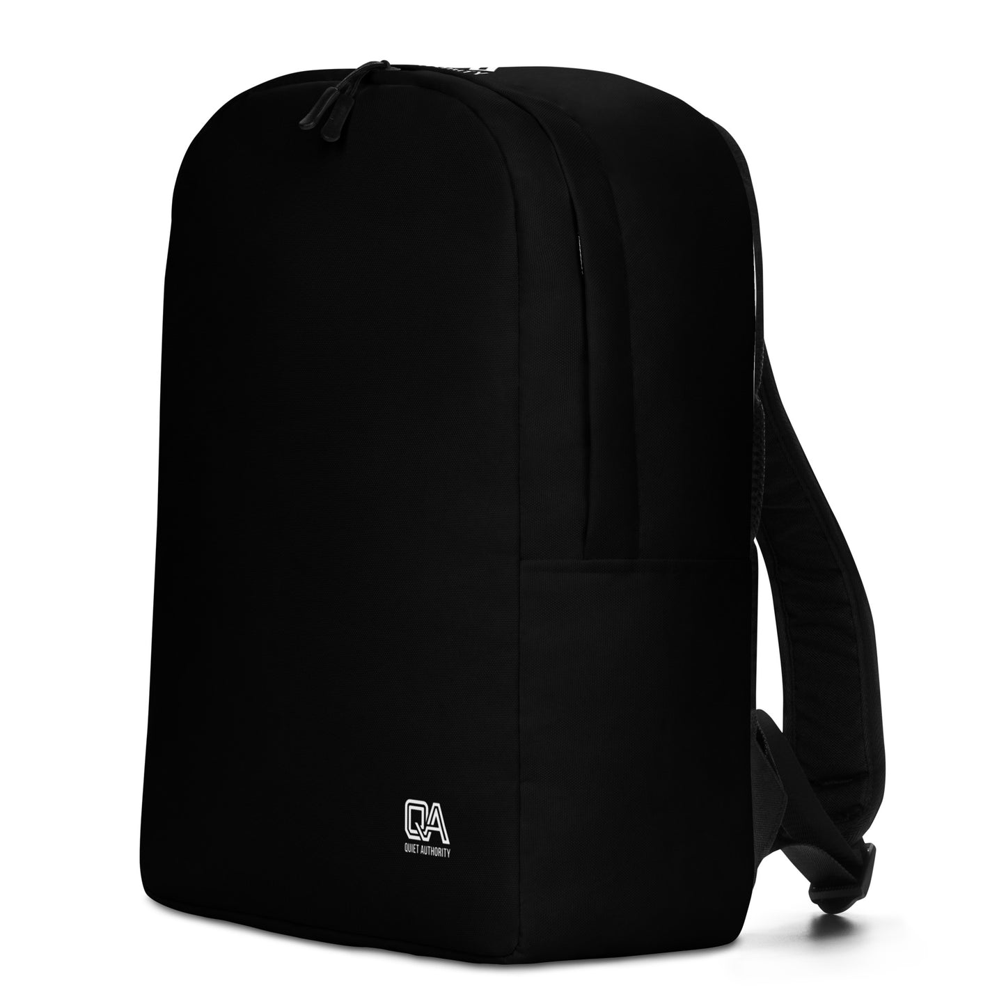 Minimalist white urban backpack by Craftklart, water-resistant bag for everyday carry, featuring all-over print design.