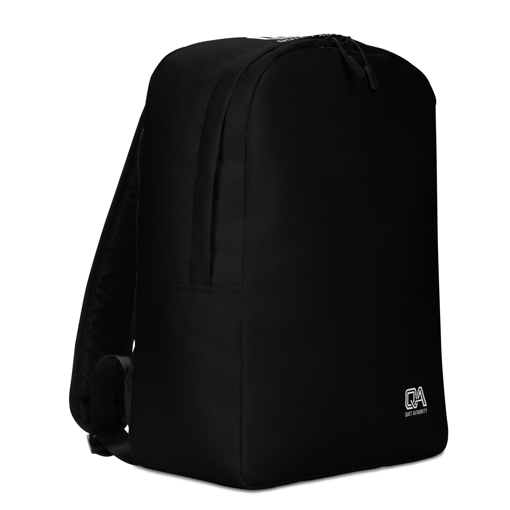 White Craftklart minimalist urban backpack by Printify, water-resistant with all-over print, designed for everyday carry and style.
