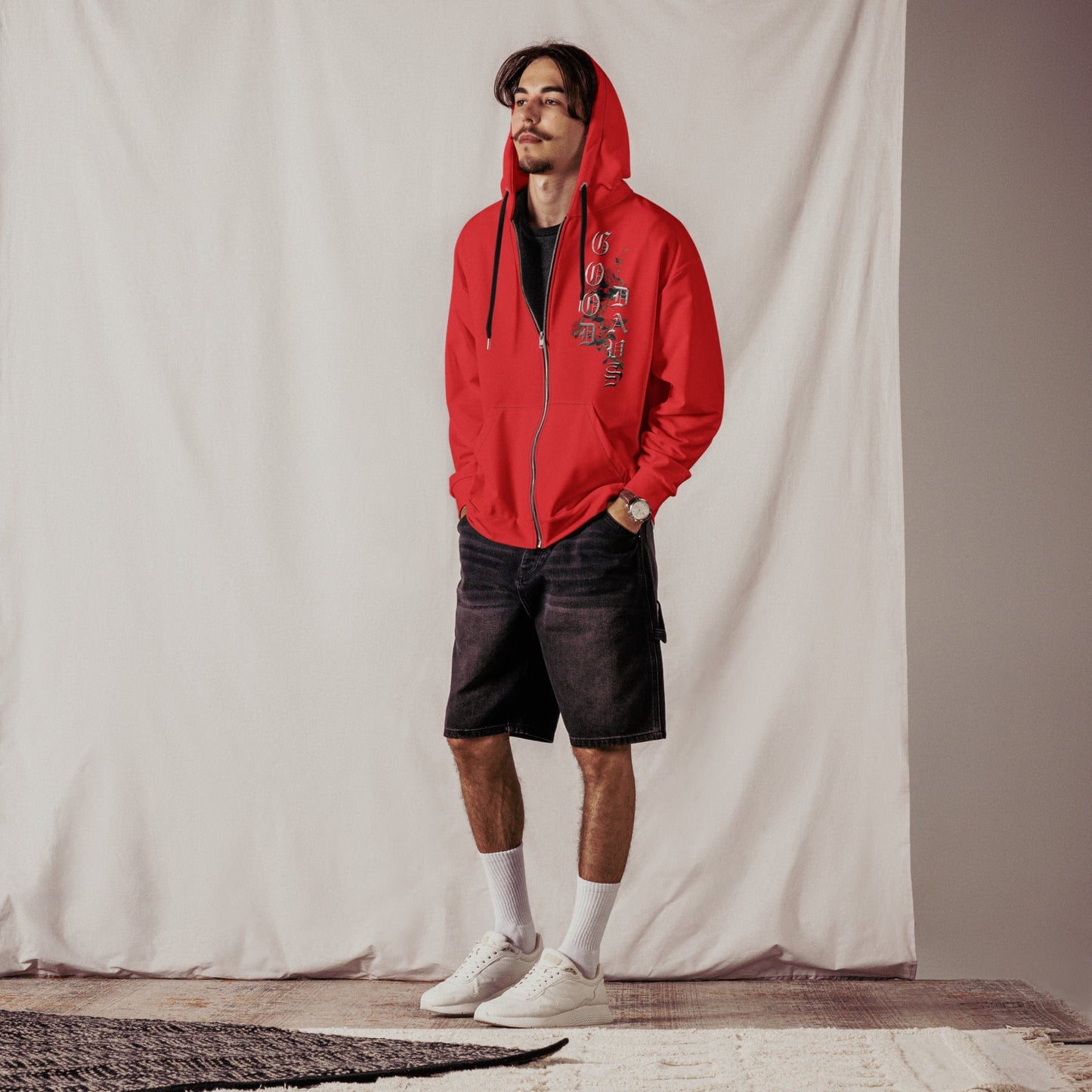 Craftklart Urban Red 103 Unisex Zip Hoodie - Premium Hoodie from Craftklart.store - Just $43.50! Shop now at Craftklart.store