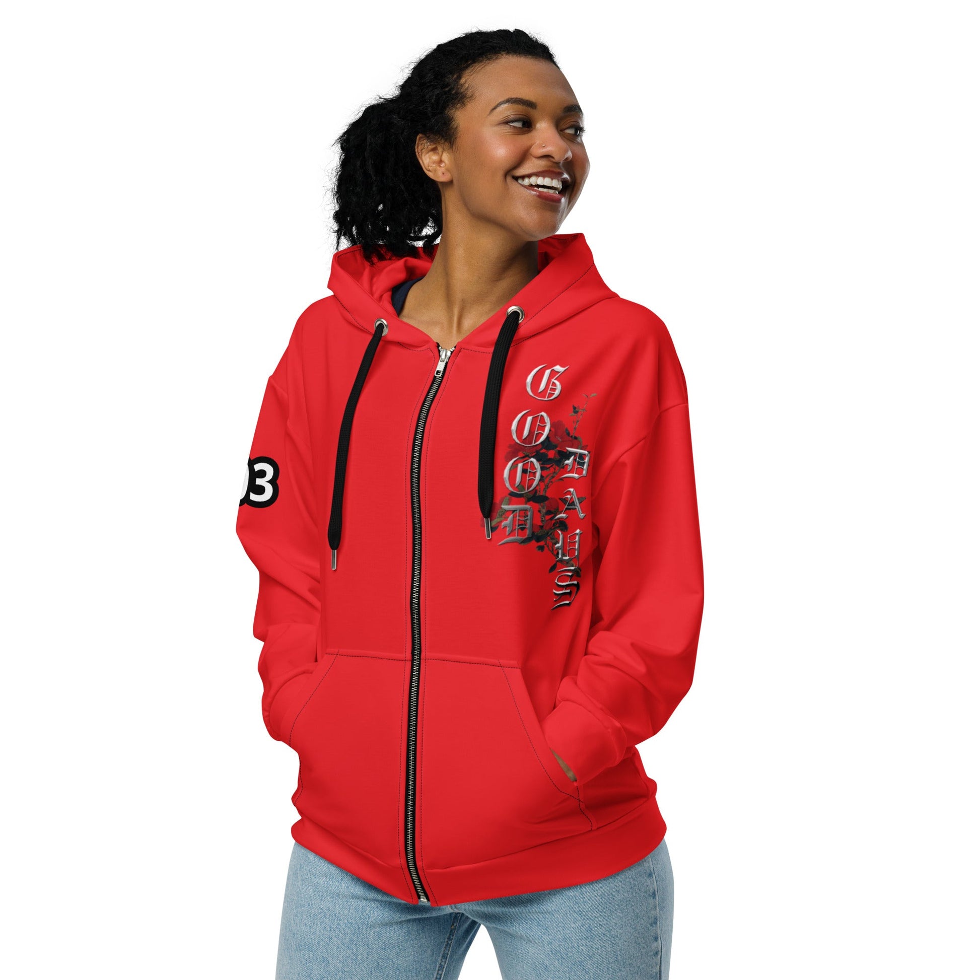 Craftklart Urban Red 103 Unisex Zip Hoodie - Premium Hoodie from Craftklart.store - Just $43.50! Shop now at Craftklart.store