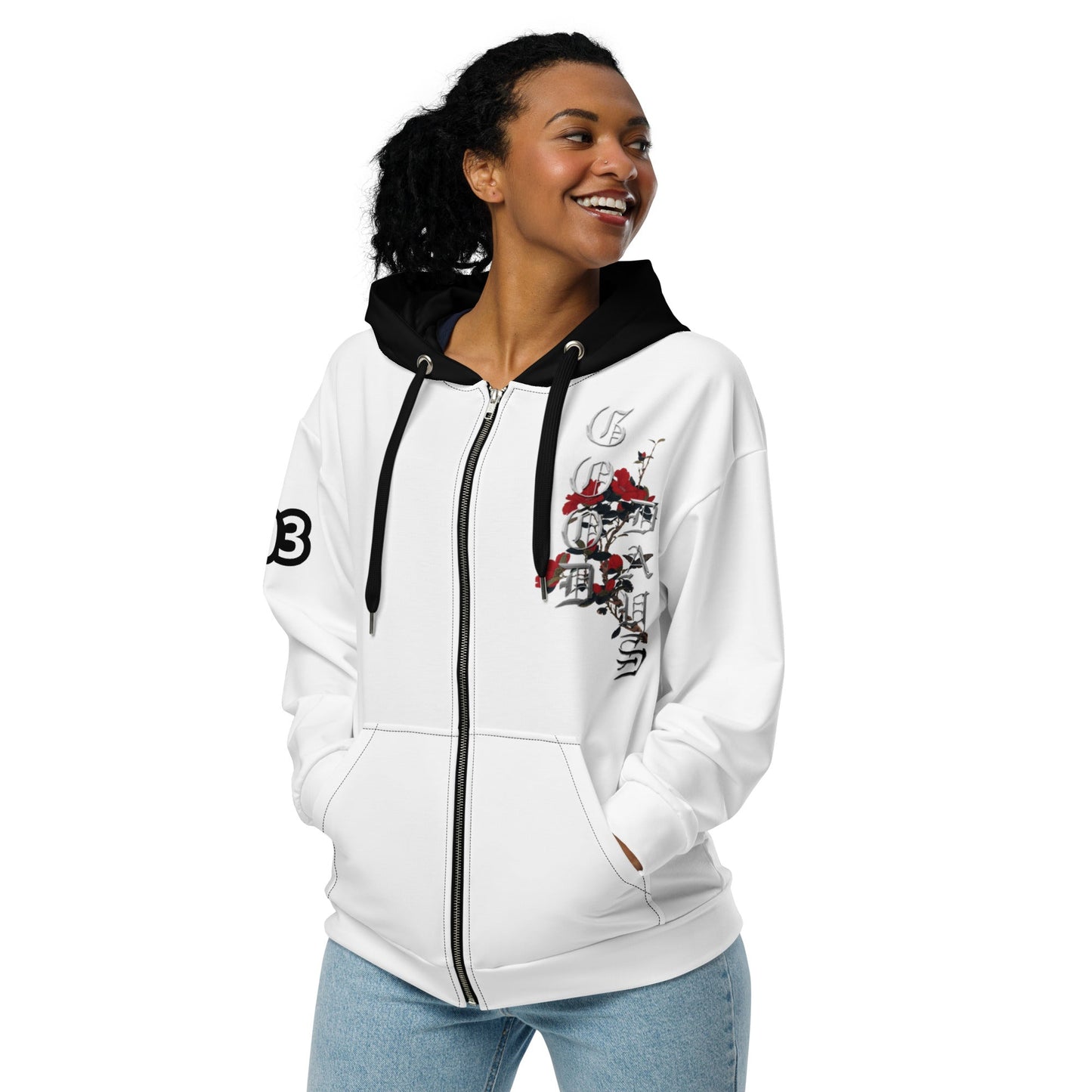 Craftklart Urban 103 White Unisex Zip Hoodie - Premium Hoodie from Craftklart.store - Just $43.40! Shop now at Craftklart.store