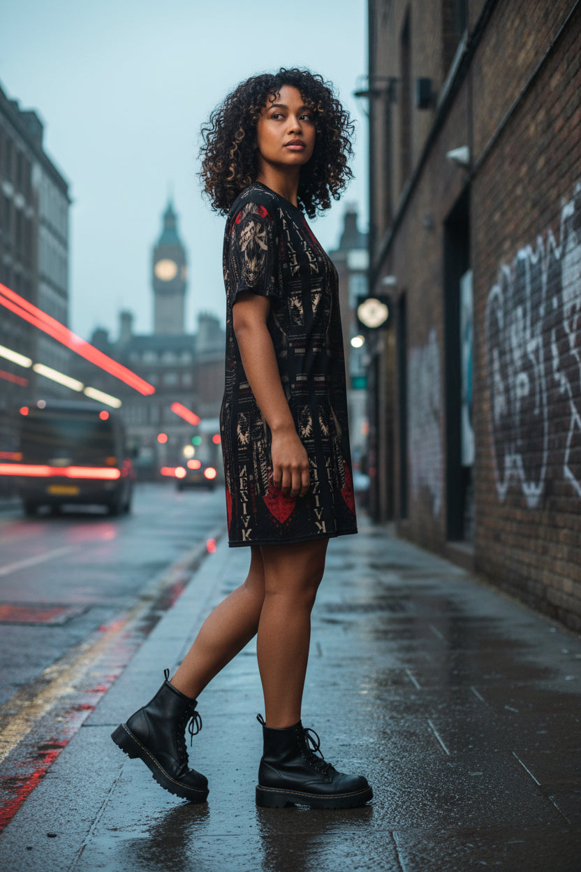 Oversized T-Shirt Dress — Dark Urban | Minimalist Streetwear | Craftklart
