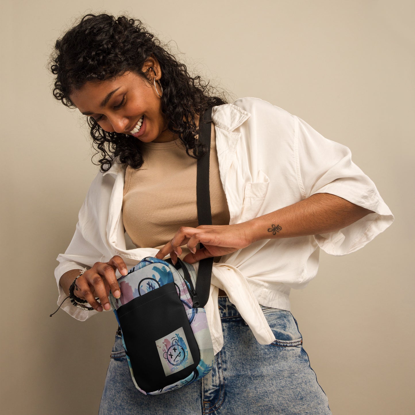 Streetwear Urban Styled Utility Crossbody Bag (Black) - Premium Crossbody Bag from Craftklart.store - Just $22! Shop now at Craftklart.store