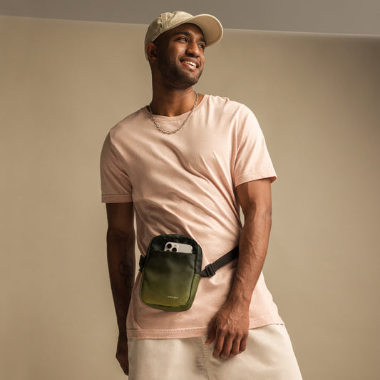 C R A F T K L A R T Urban Cityline all-over-print utility crossbody bag in white, front view