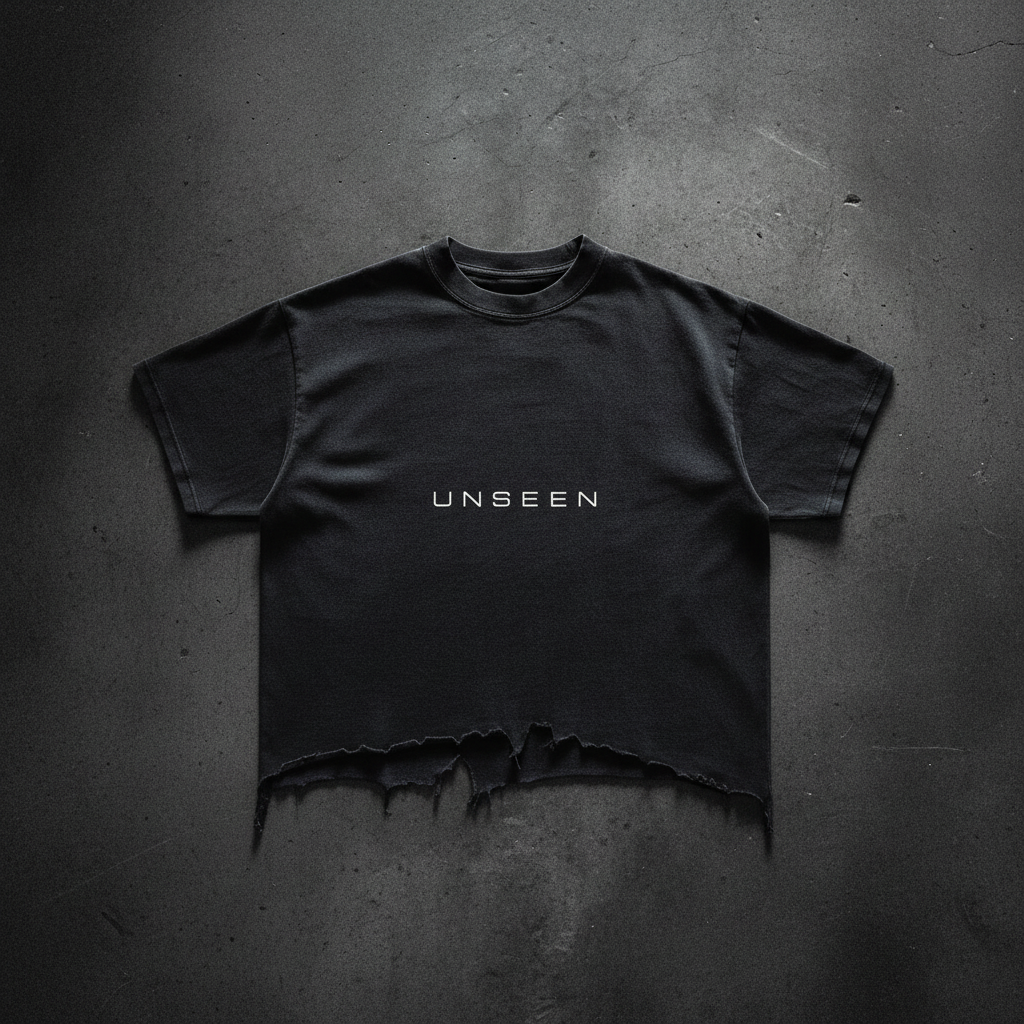 Vintage Wash Boxy Tee — Distressed Hem