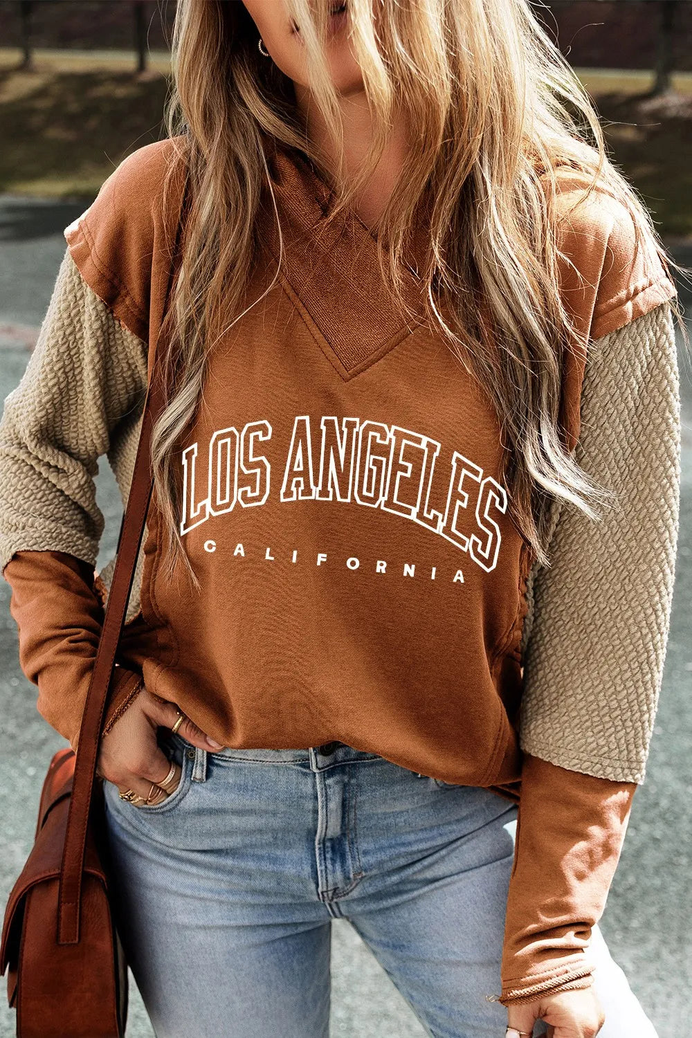 Letter Graphic Long Sleeve Hoodie - Premium Hoodie from Trendsi - Just $34.45! Shop now at Craftklart.store