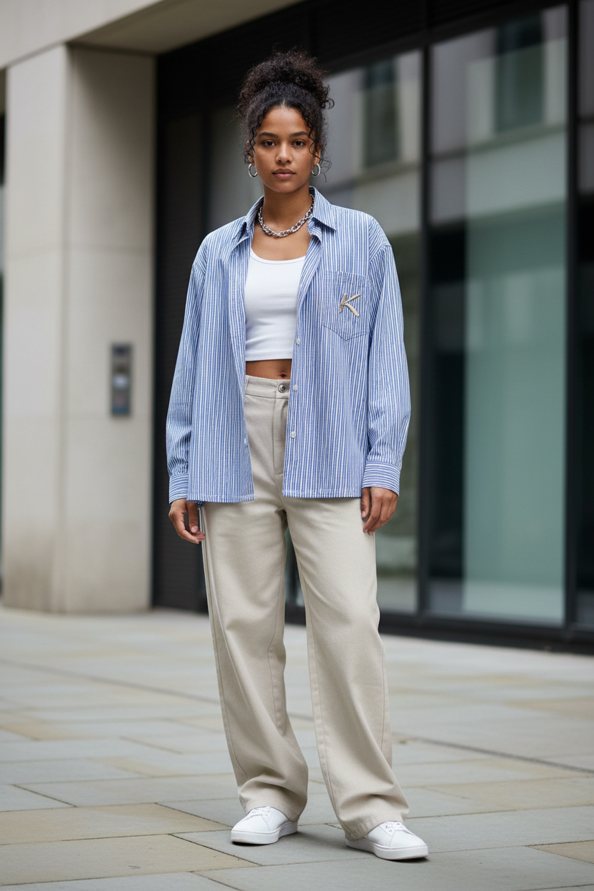 Boxy Striped Shirt — Relaxed Fit Everyday Essential