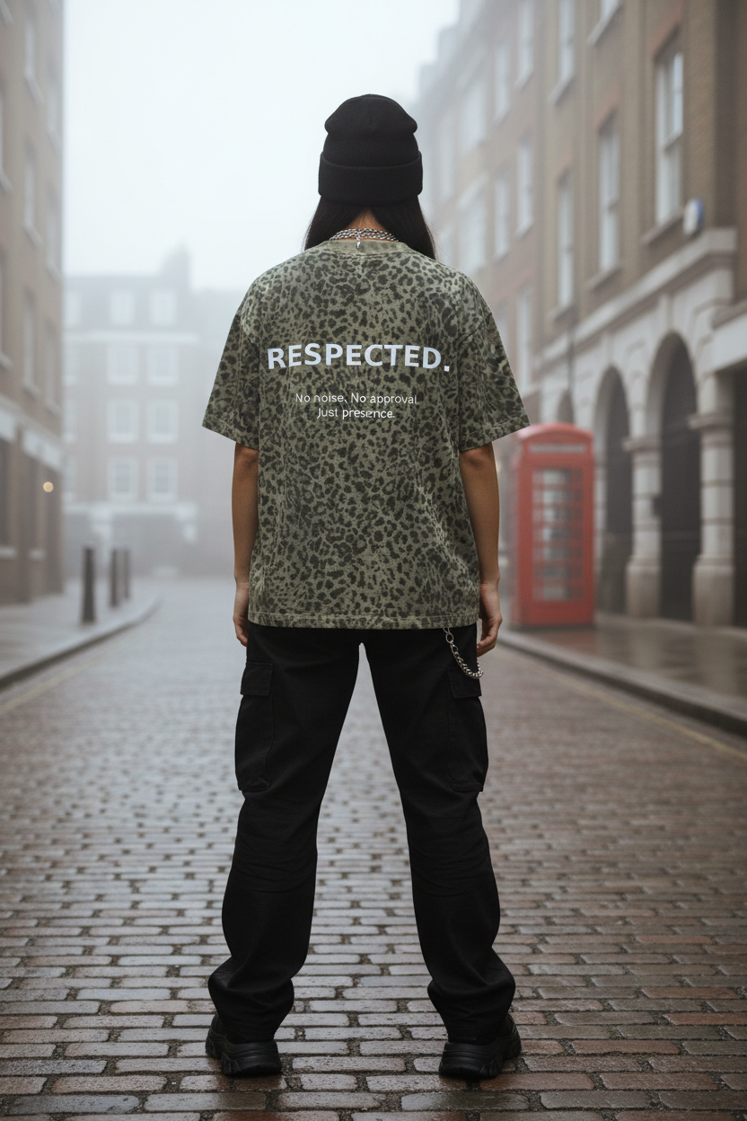 Craftklart Unisex Leopard Print Boxy Tee — Drop Shoulder, Crop Fit