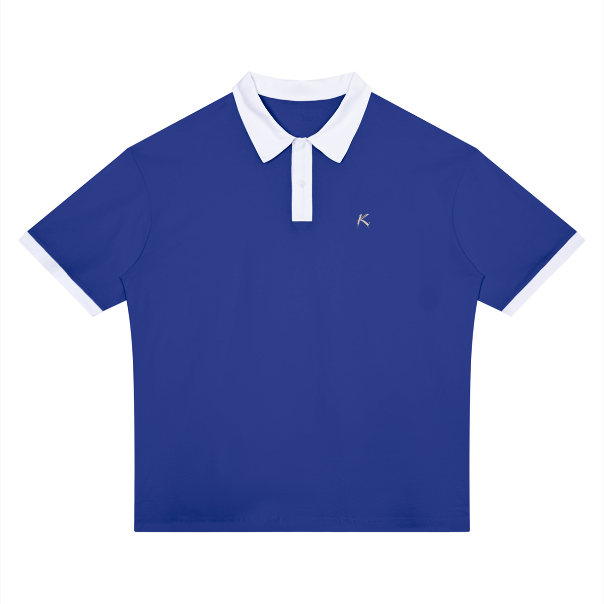 Color block urban polo shirt by ODMPOD featuring vibrant color blocks and a classic polo collar, displayed on a plain background.