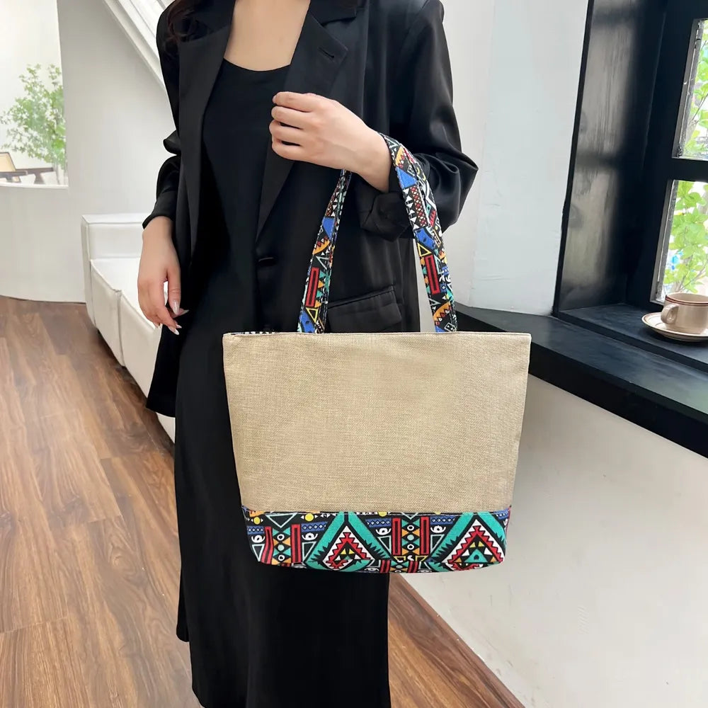 Geometric Medium Tote Bag - Premium  from Trendsi - Just $9.18! Shop now at Craftklart.store