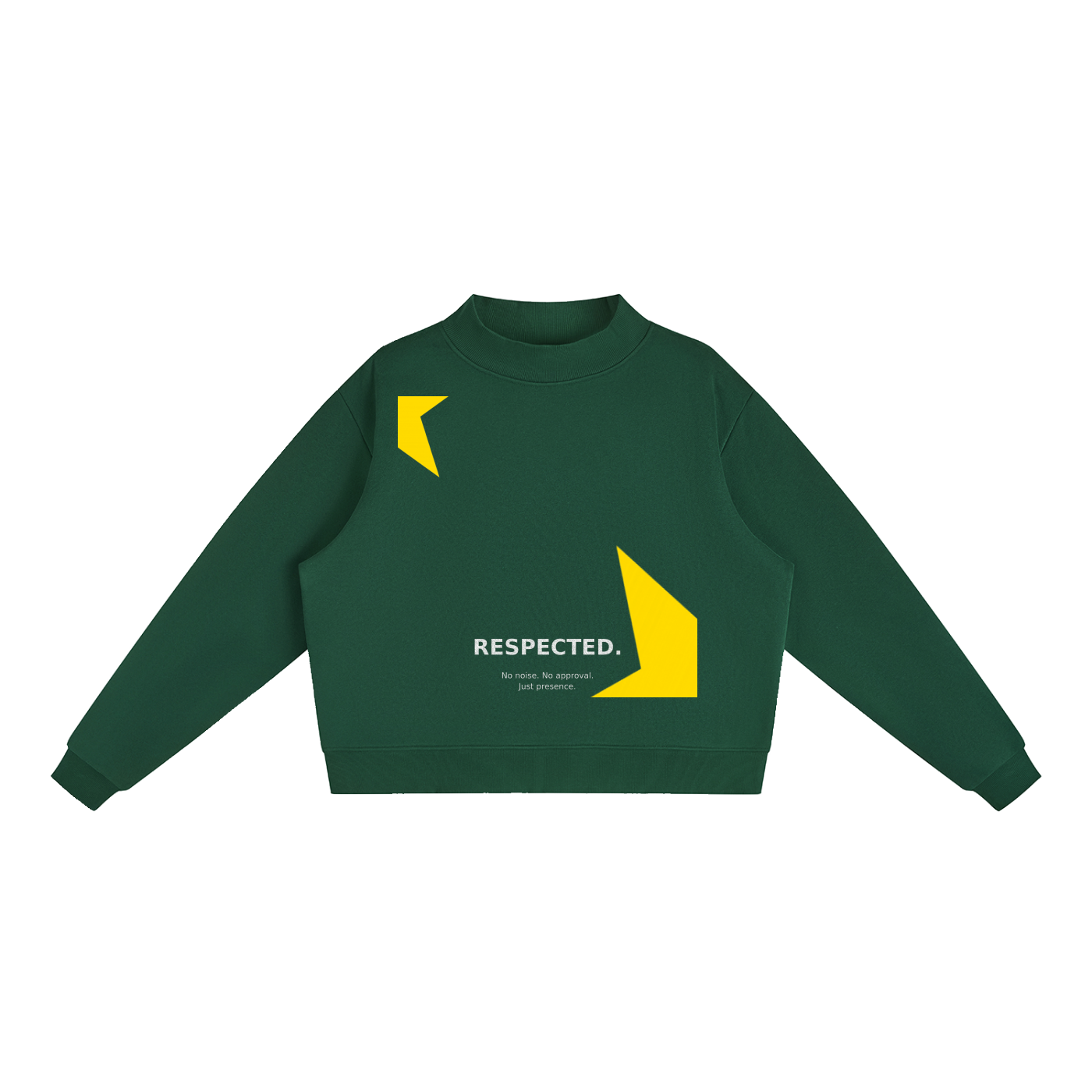 Oversized Mock-Neck Crop Sweatshirt