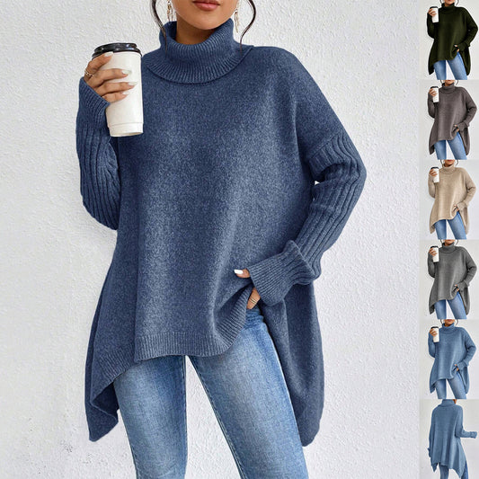 Irregular Turtleneck Sweater