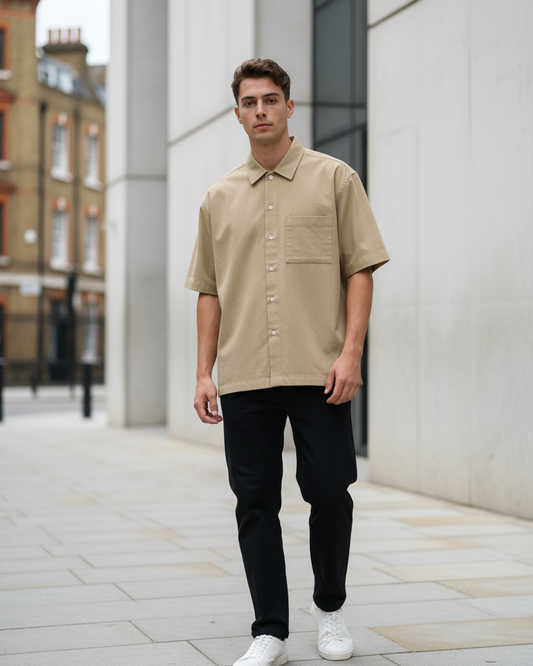 Boxy Patch Pocket Short Sleeve Shirt