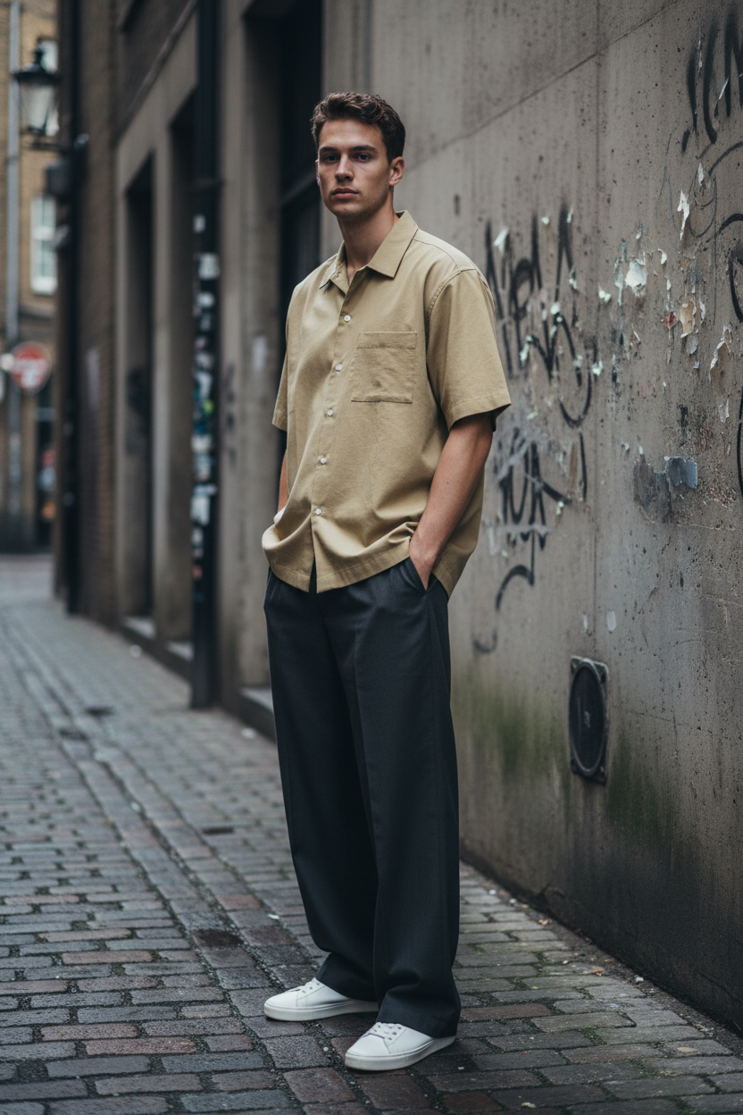 Boxy Patch Pocket Short Sleeve Shirt