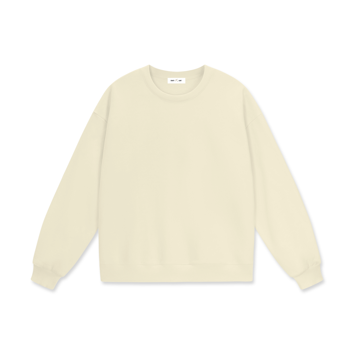ODMPOD Stillform Heavyweight Sweatshirt in dark gray, showing a cozy, thick fabric with a relaxed fit perfect for cold weather.