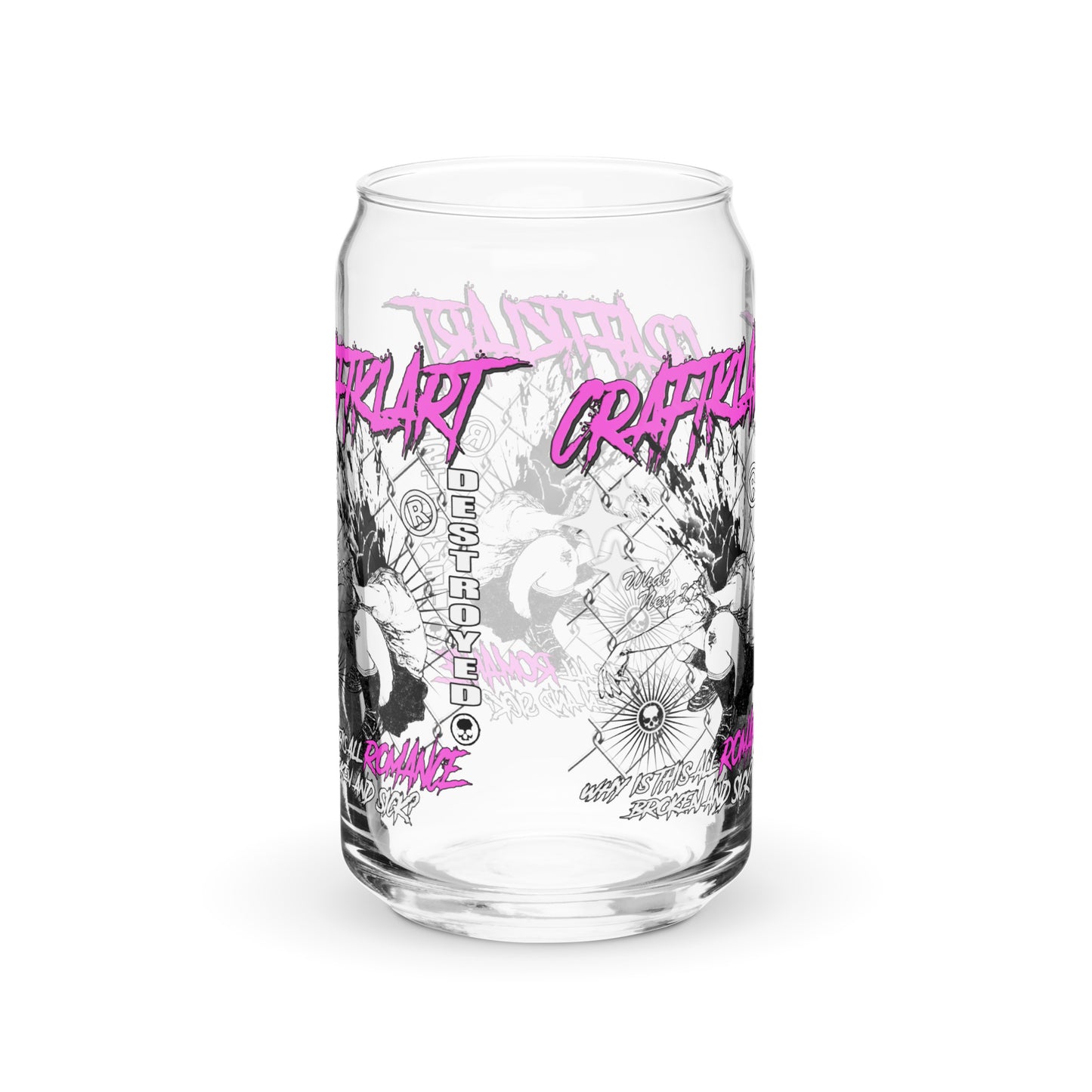 Crafklart Romance Can-shaped Glass - Premium Tumbler from Craftklart.store - Just $16! Shop now at Craftklart.store