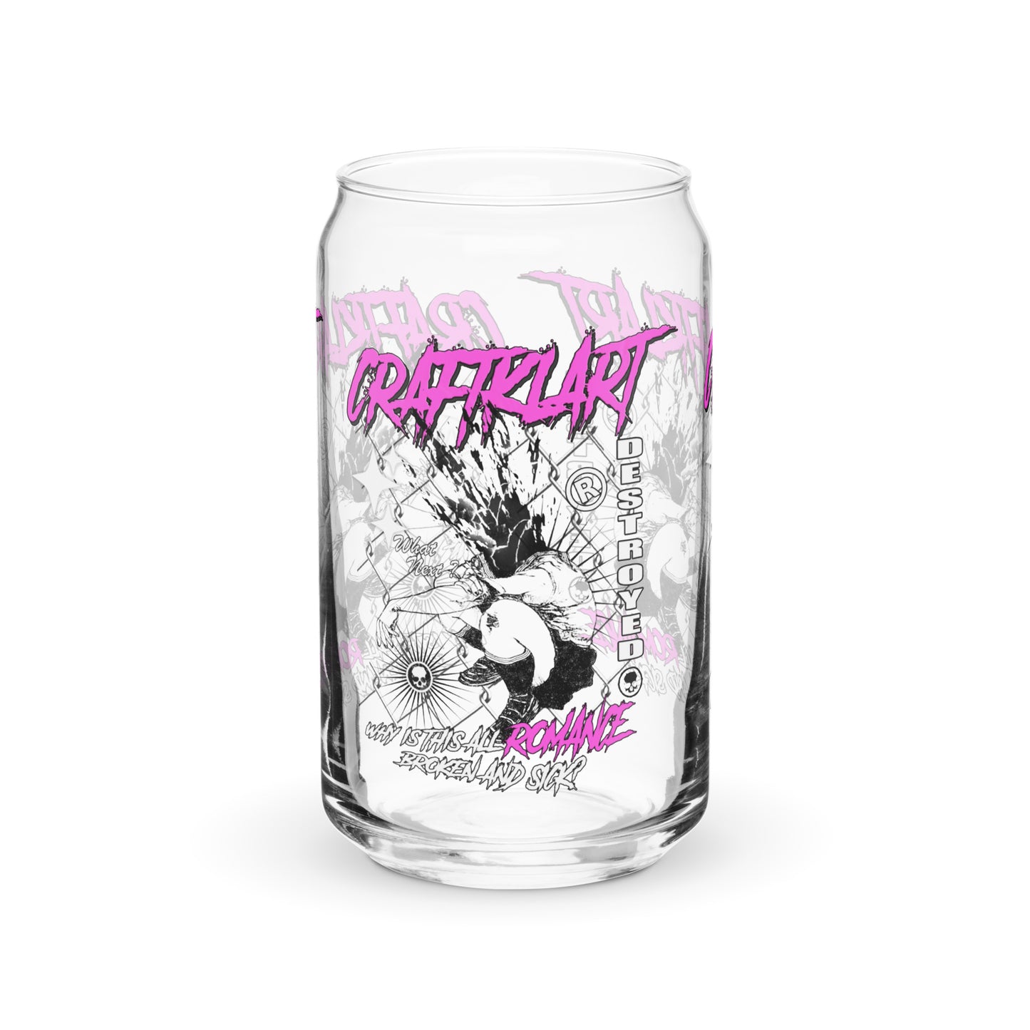 Crafklart Romance Can-shaped Glass - Premium Tumbler from Craftklart.store - Just $16! Shop now at Craftklart.store