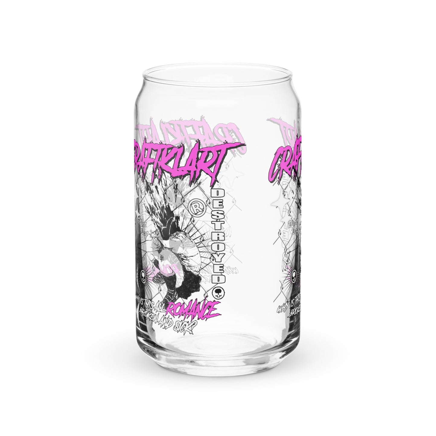 Crafklart Romance Can-shaped Glass - Premium Tumbler from Craftklart.store - Just $16! Shop now at Craftklart.store