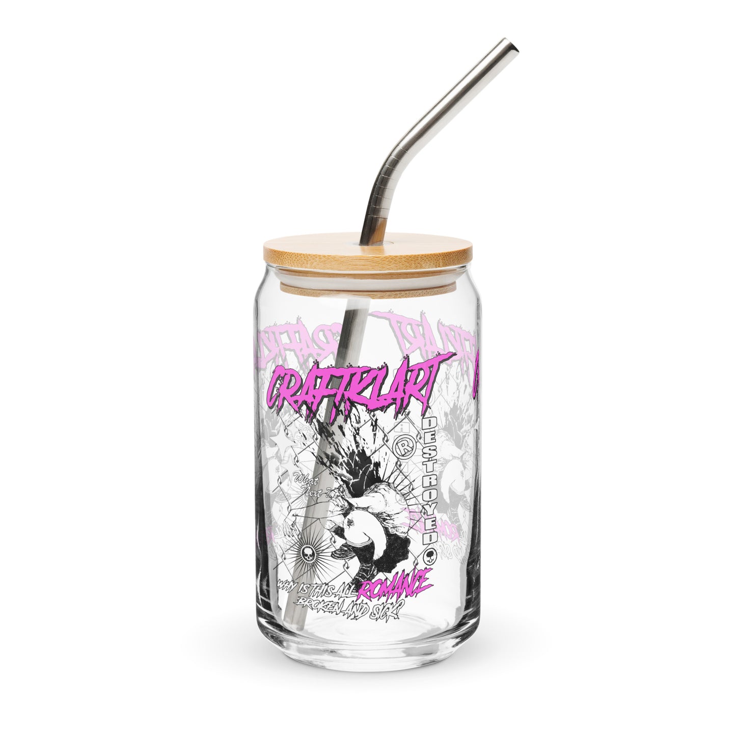 Crafklart Romance Can-shaped Glass - Premium Tumbler from Craftklart.store - Just $16! Shop now at Craftklart.store