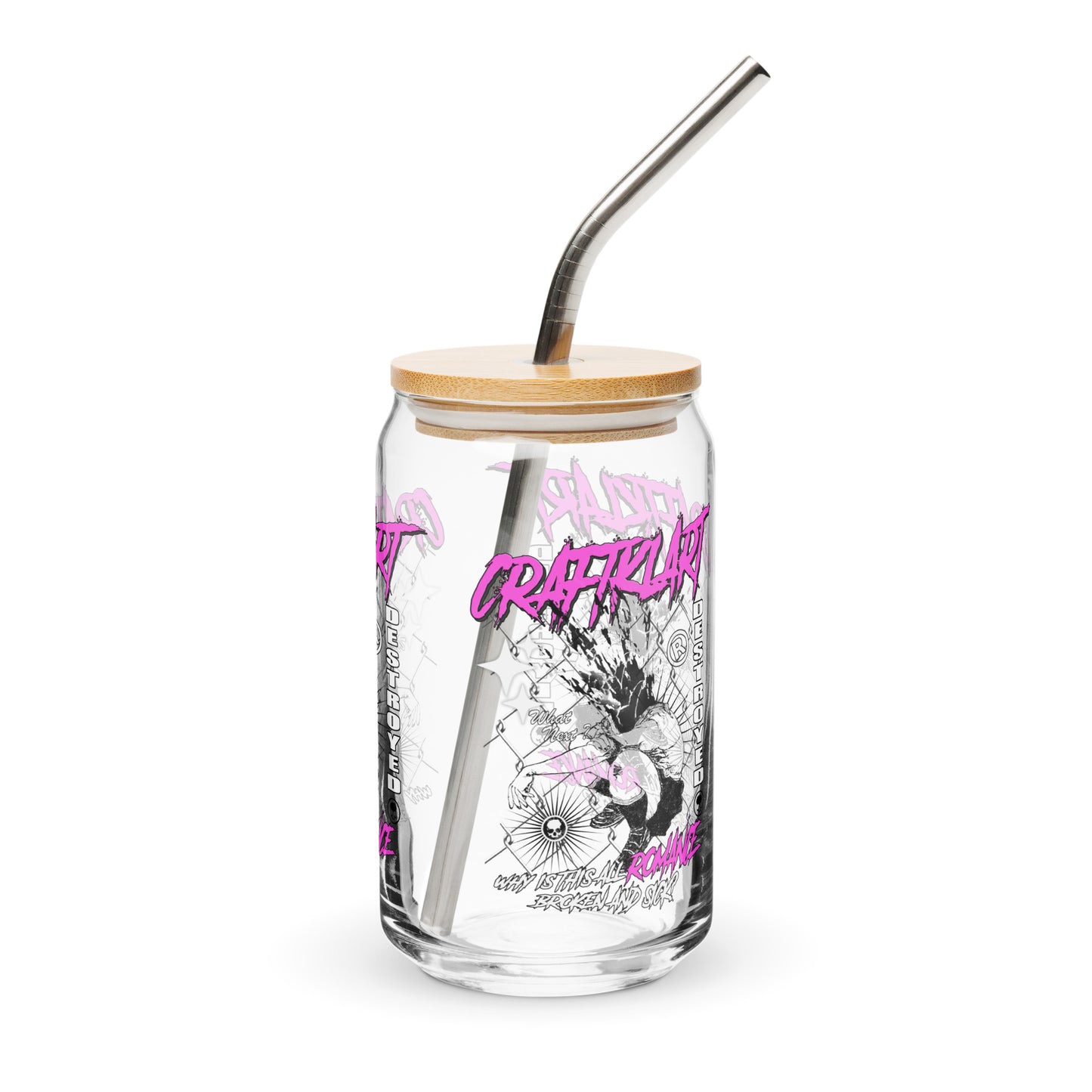 Crafklart Romance Can-shaped Glass - Premium Tumbler from Craftklart.store - Just $16! Shop now at Craftklart.store