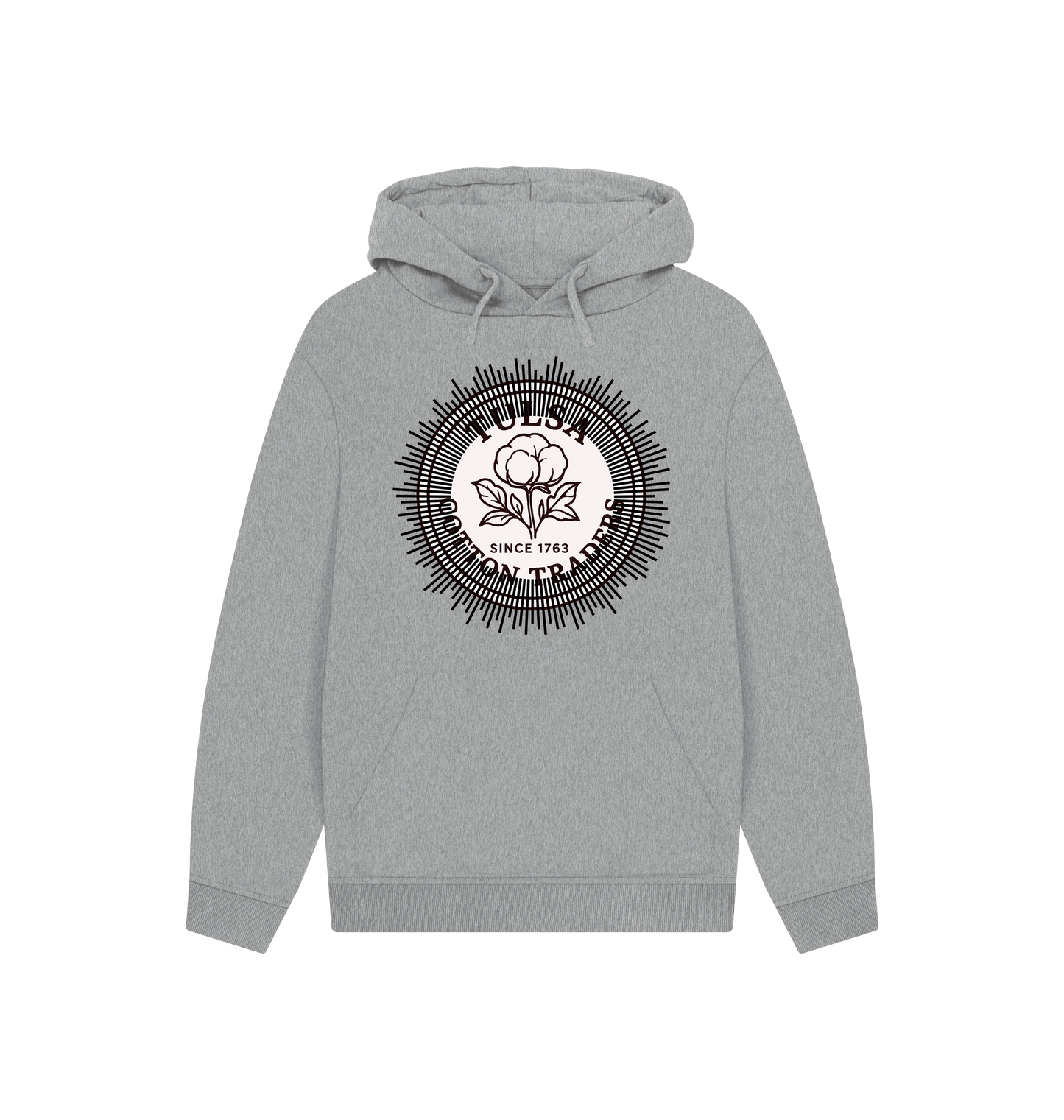 Athletic Grey Printed Hoody Front