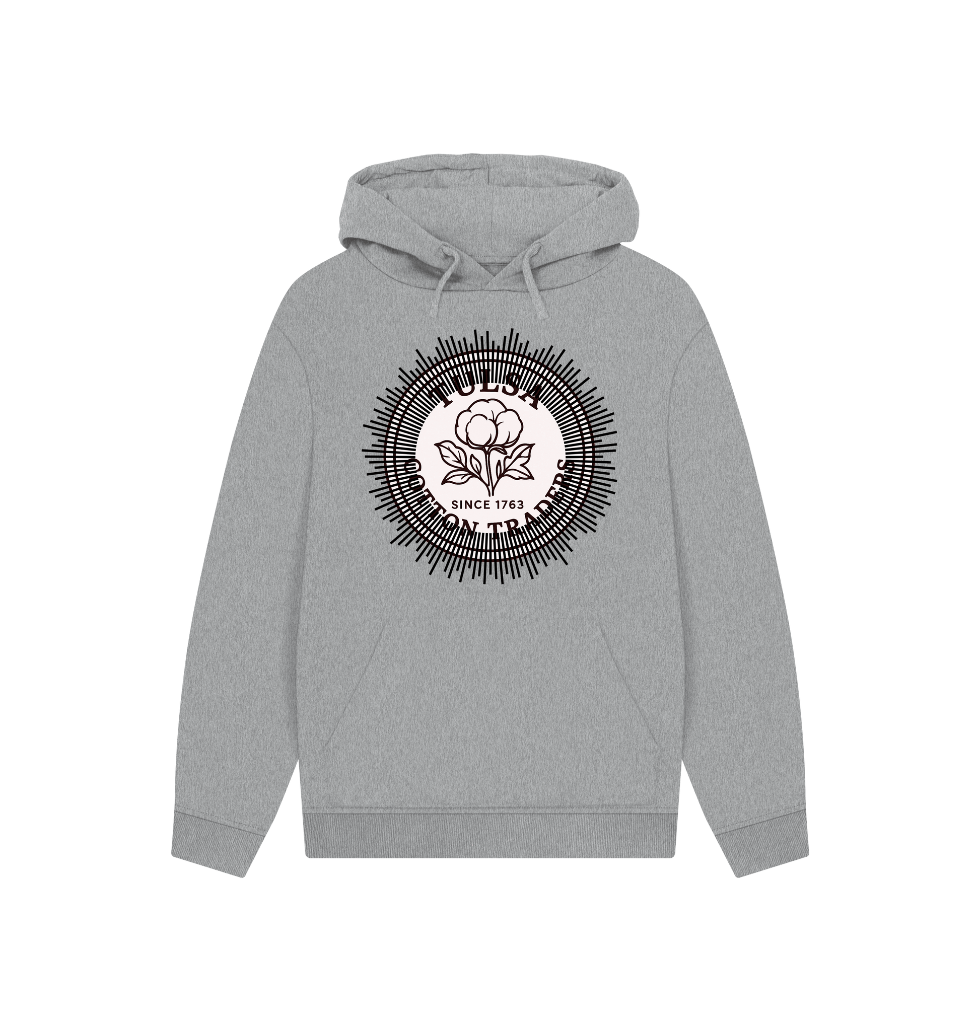 Athletic Grey Printed Hoody Front