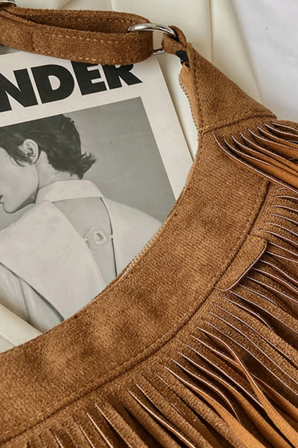 Suede Fringe Adjustable Strap Shoulder Bag - Premium Crossbody Bag from Trendsi - Just $21.74! Shop now at Craftklart.store