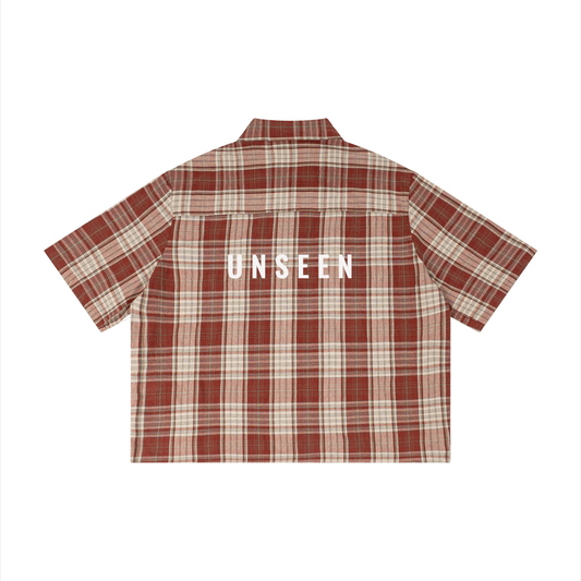 Unisex Plaid Boxy Short Sleeve Shirt