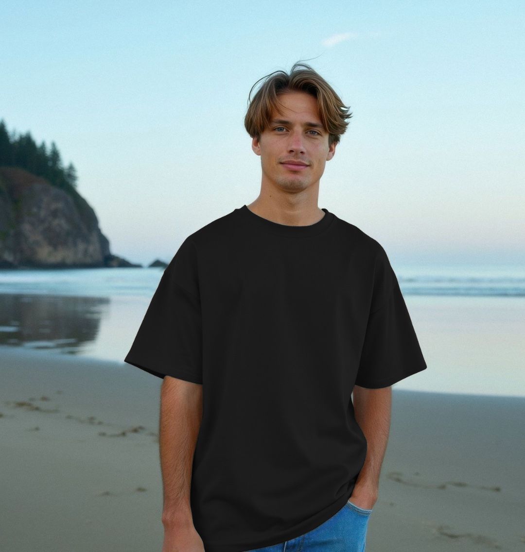Unisex Oversized Organic Cotton T-Shirt – Mid-Weight Streetwear Printed Tee | Minimalist Streetwear | Craftklart
