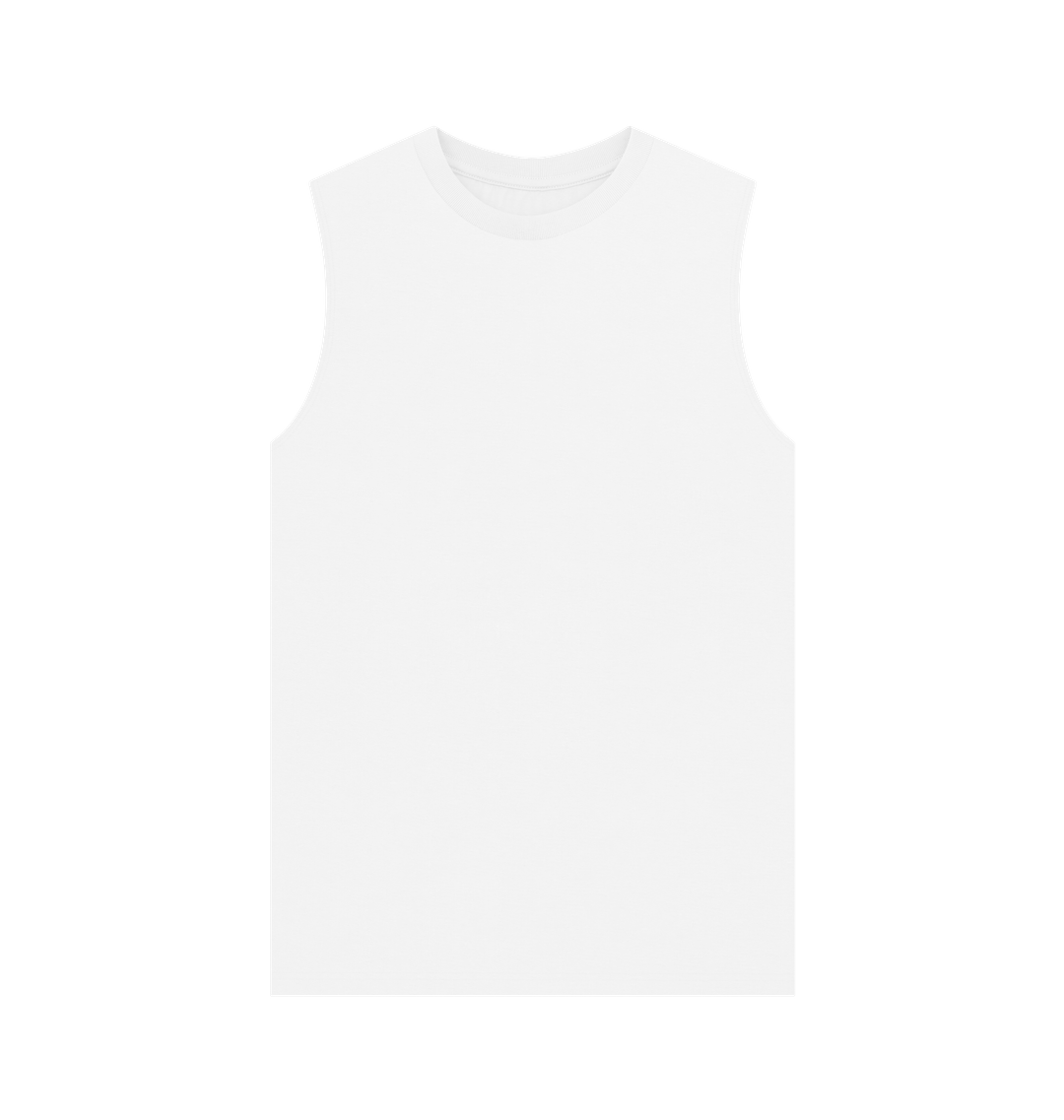 Organic Cotton Muscle Vest – White | Sustainable Streetwear | Minimalist Streetwear | Craftklart