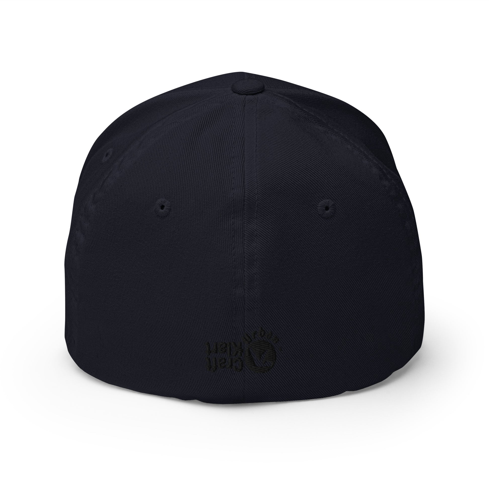 Dark navy Shadow Unseen Urban Structured Twill Cap with closed back and adjustable strap, designed for streetwear and urban fashion.