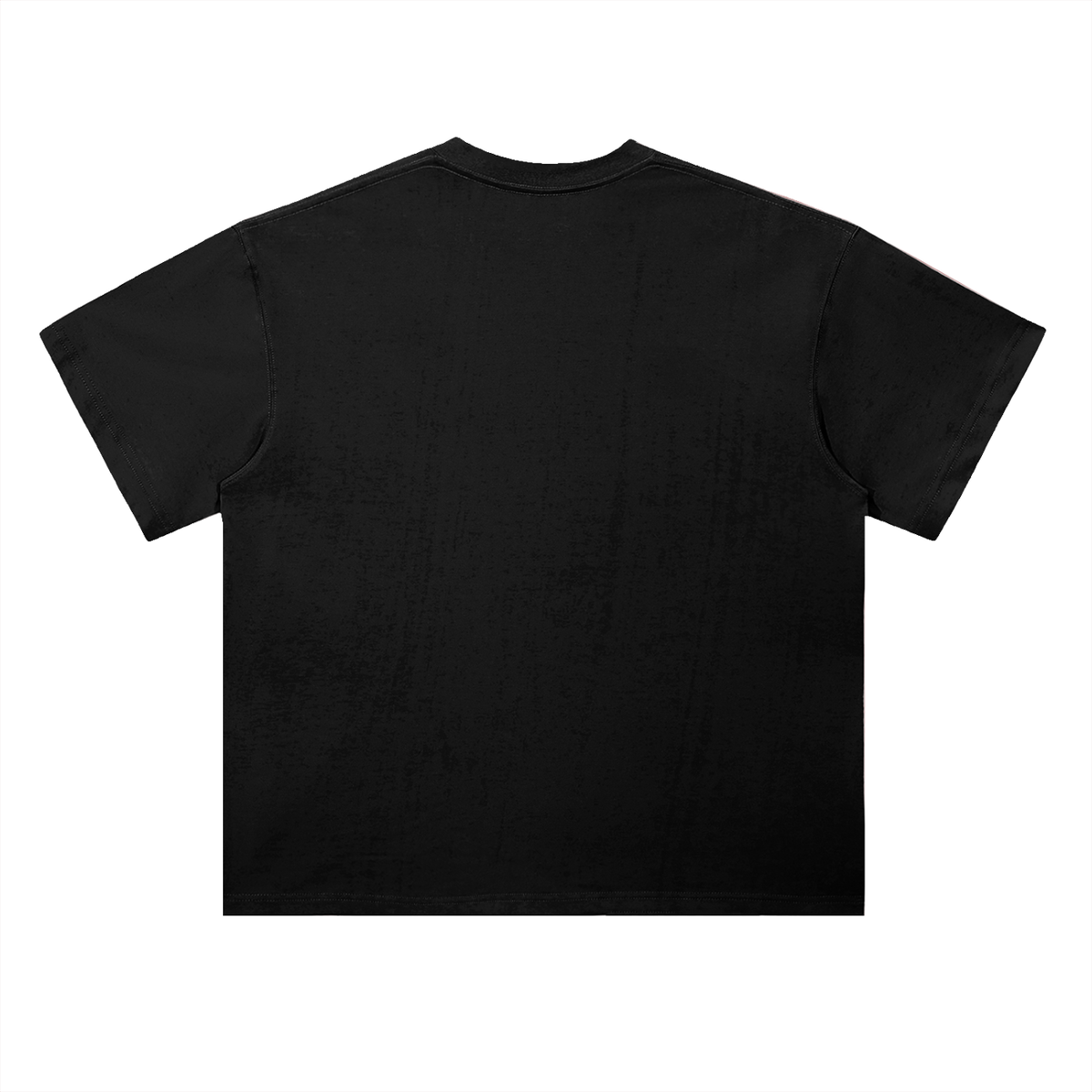 Craftklart heavyweight black cotton t-shirt with a loose fit, dropped shoulders, and a clean plain back view.