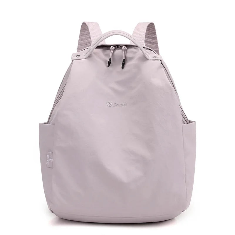 Lightweight nylon backpack by Craftklart Dropship with large capacity, suitable for travel and school, unisex design, front and side view.