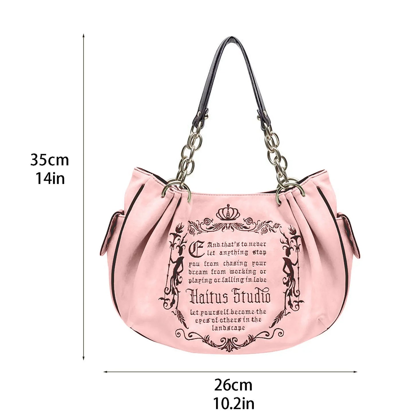 Women's Y2K Vintage Letter Tote Bag – Harajuku Suede Crossbody Shoulder Bag | Minimalist Streetwear | Craftklart