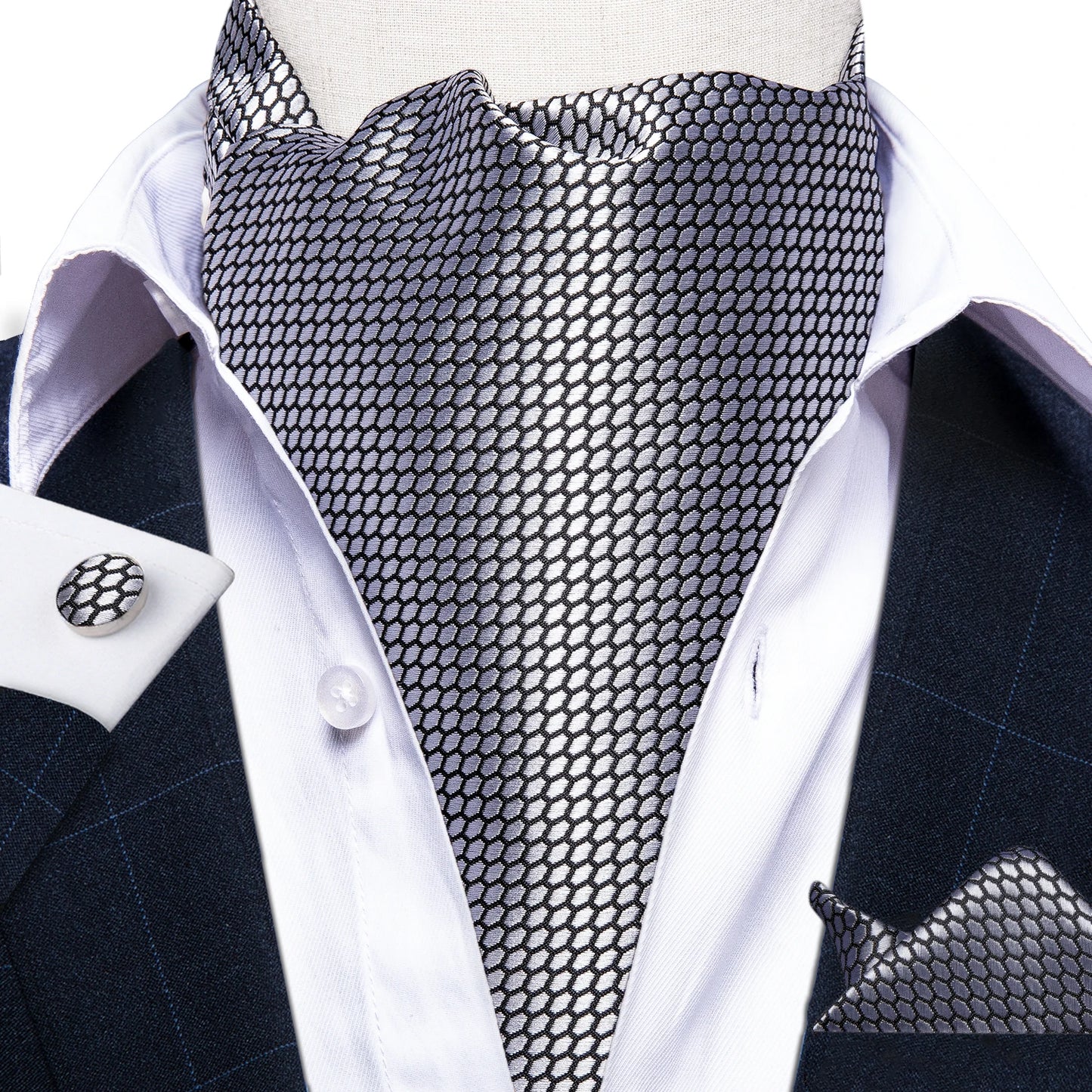 Men's Urban Accessories Premium Silk Ascot Tie | Minimalist Streetwear | Craftklart