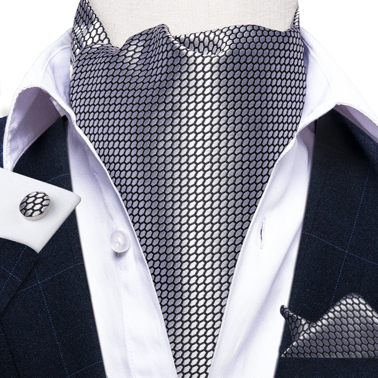 Men's Urban Accessories Premium Silk Ascot Tie | Minimalist Streetwear | Craftklart