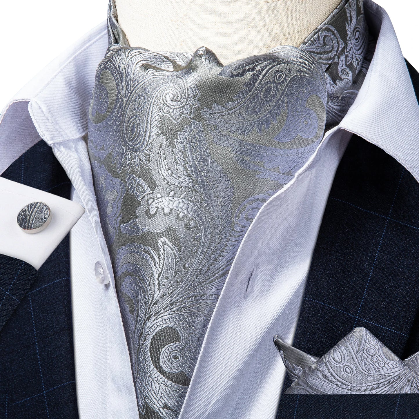 Men's Urban Accessories Premium Silk Ascot Tie | Minimalist Streetwear | Craftklart