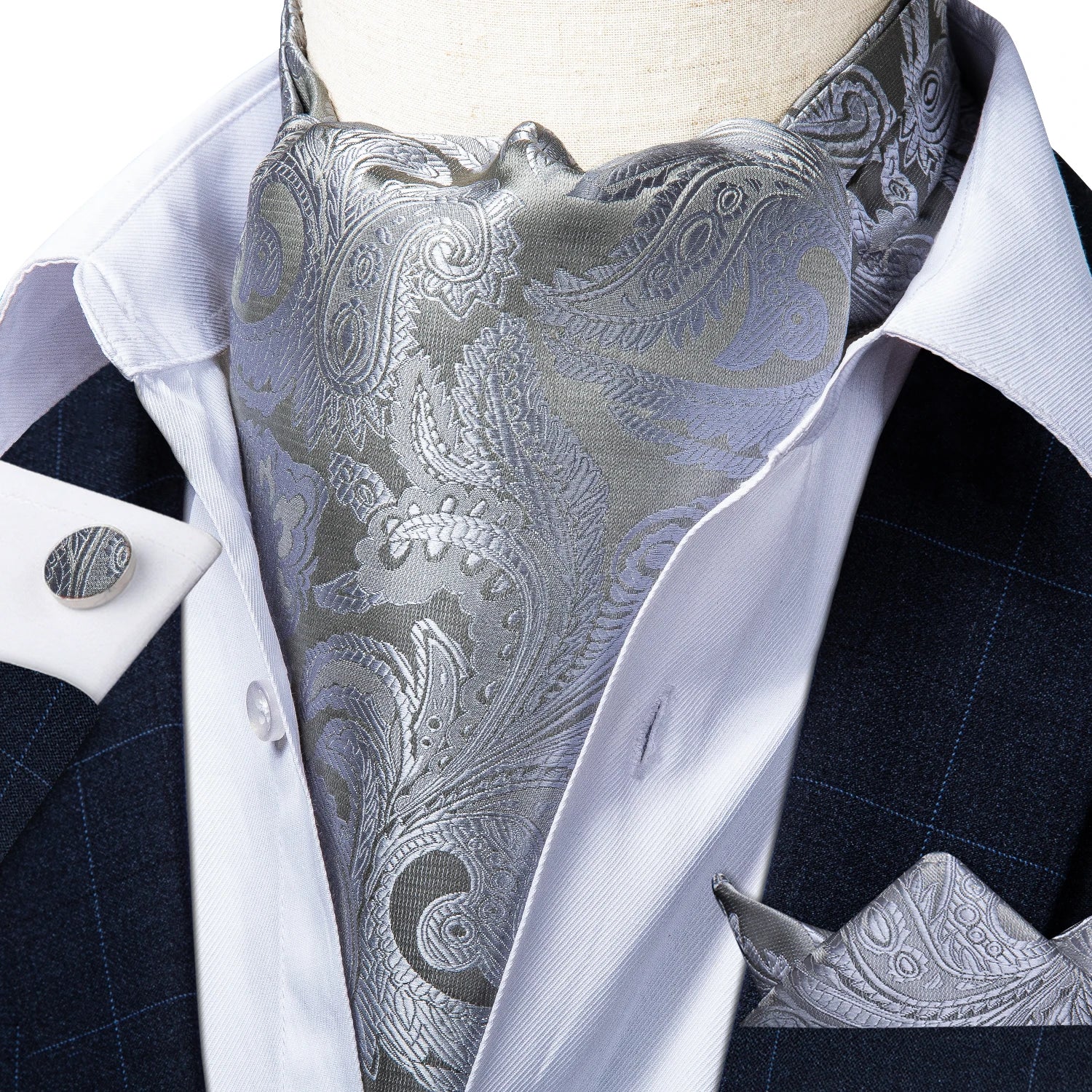 Men's Urban Accessories Premium Silk Ascot Tie | Minimalist Streetwear | Craftklart