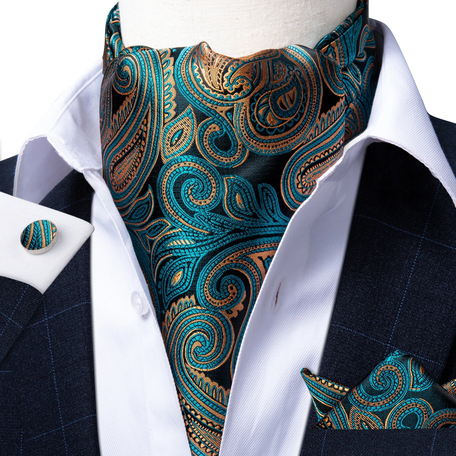 Men's Urban Accessories Premium Silk Ascot Tie | Minimalist Streetwear | Craftklart