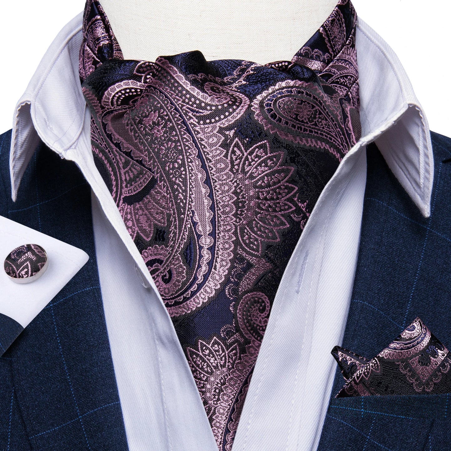 Men's Urban Accessories Premium Silk Ascot Tie | Minimalist Streetwear | Craftklart