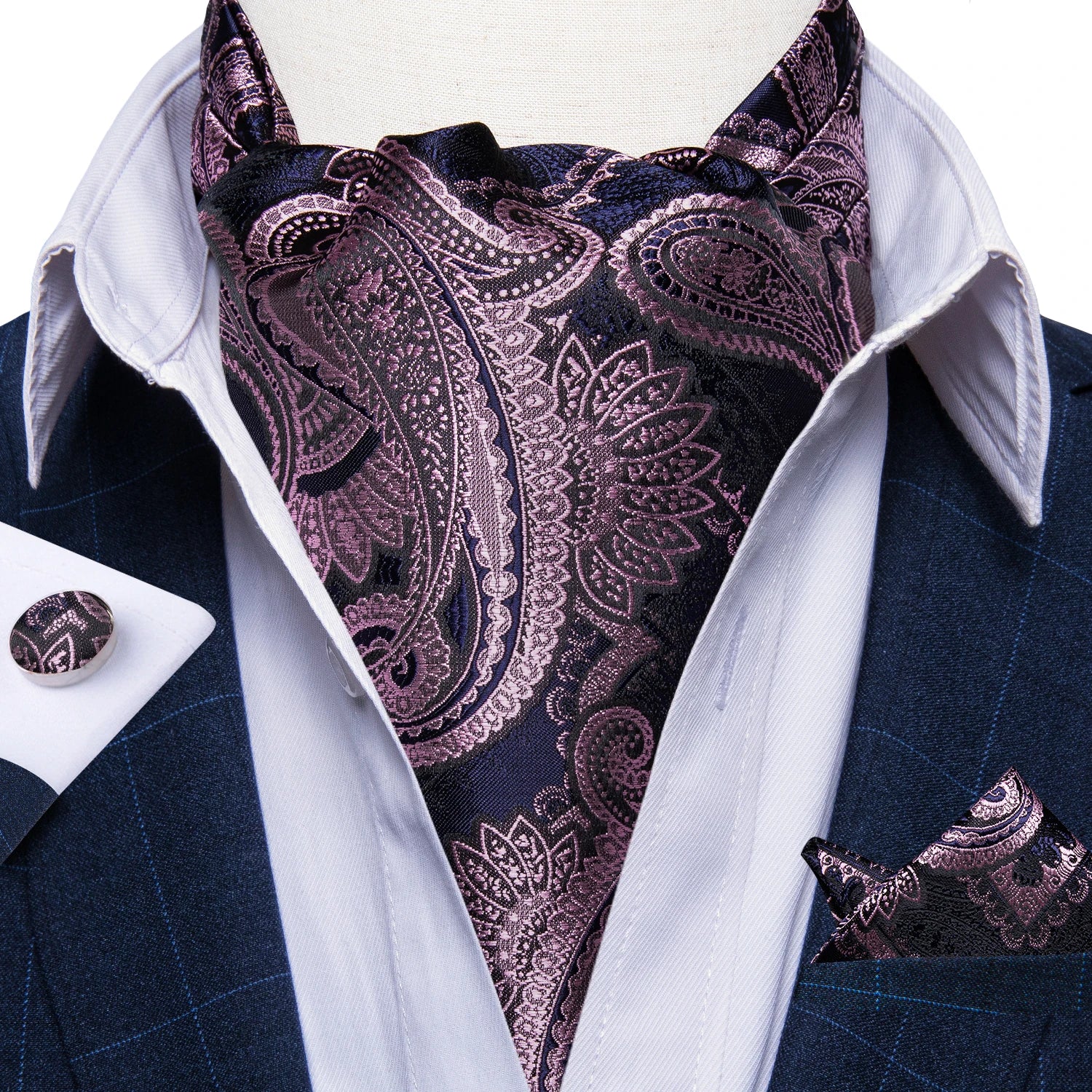 Men's Urban Accessories Premium Silk Ascot Tie | Minimalist Streetwear | Craftklart