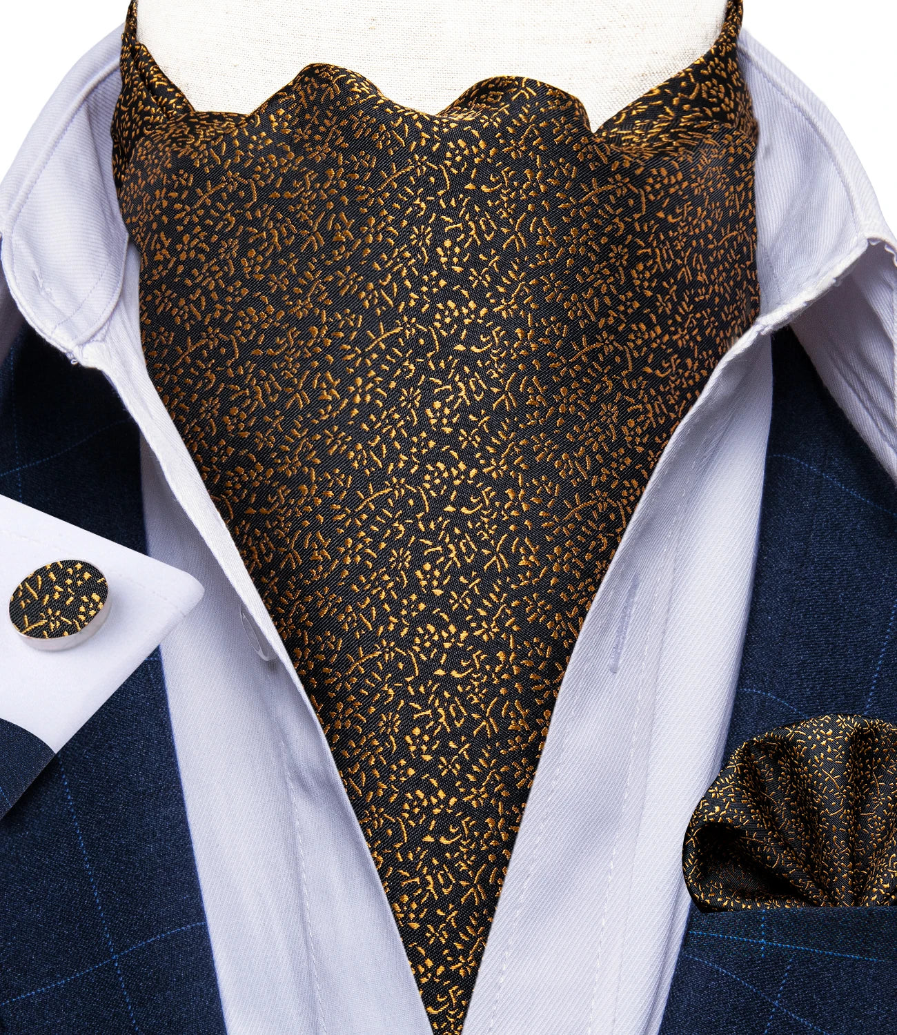 Men's Urban Accessories Premium Silk Ascot Tie | Minimalist Streetwear | Craftklart
