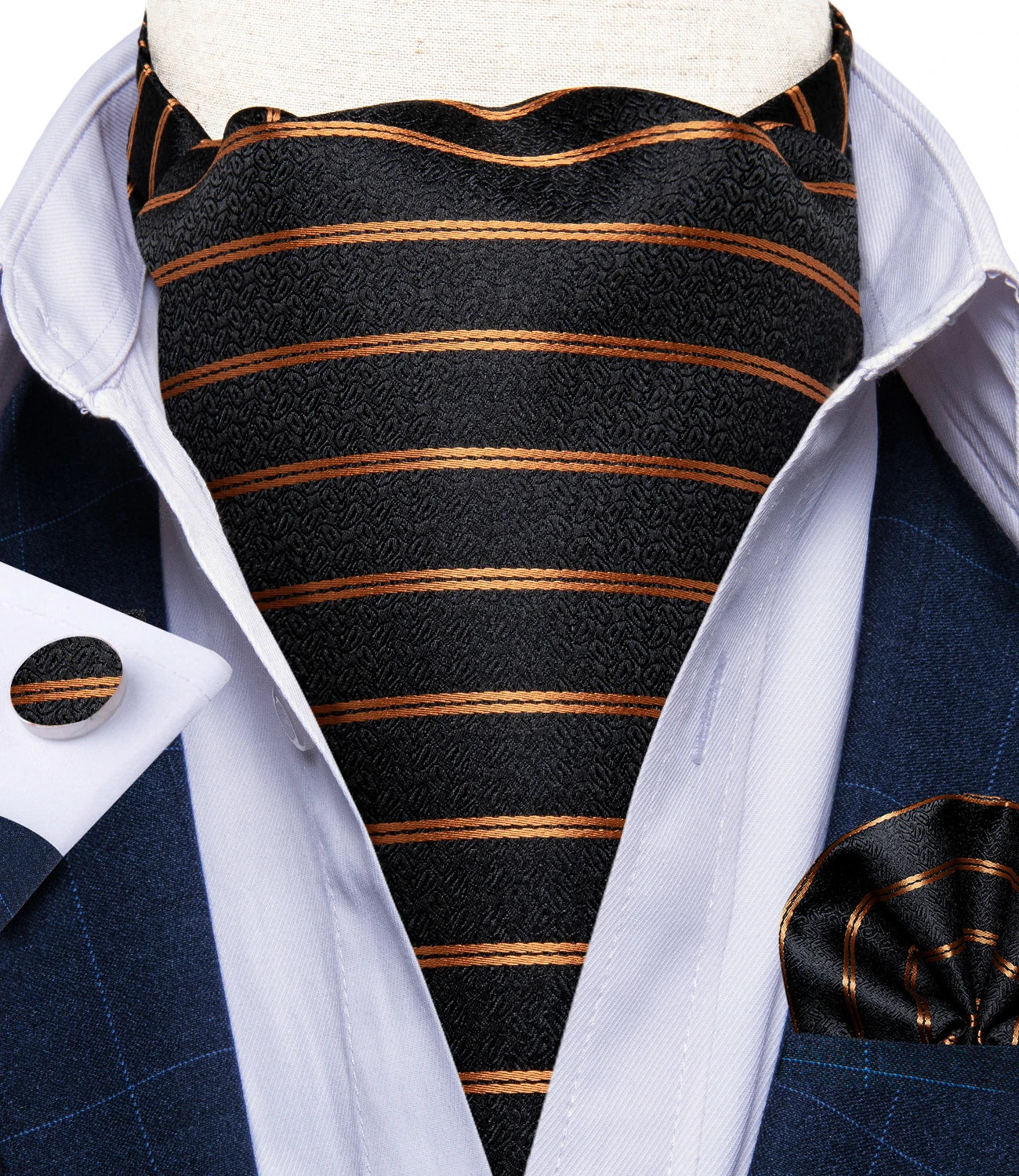 Men's Urban Accessories Premium Silk Ascot Tie | Minimalist Streetwear | Craftklart